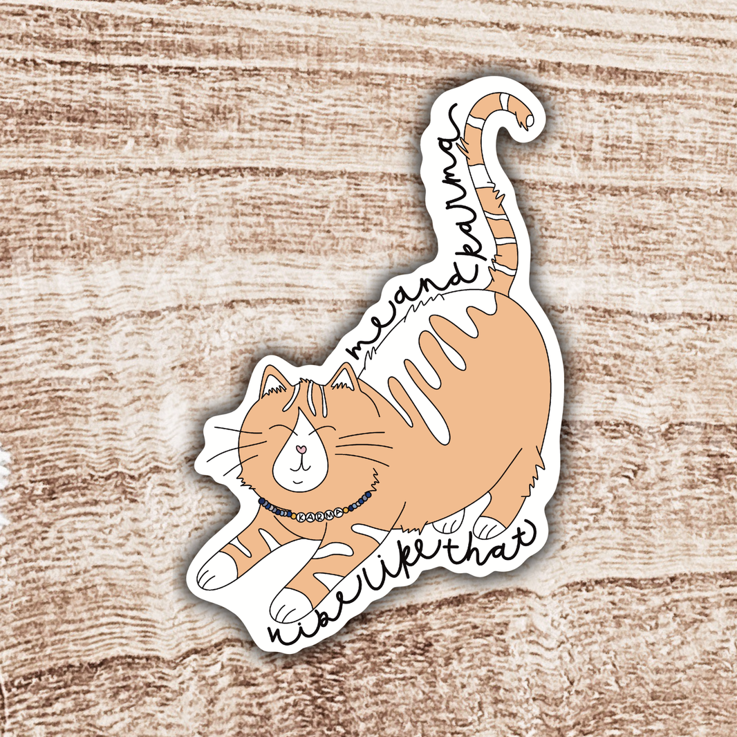Karma Is A Cat Taylor Swift Sticker