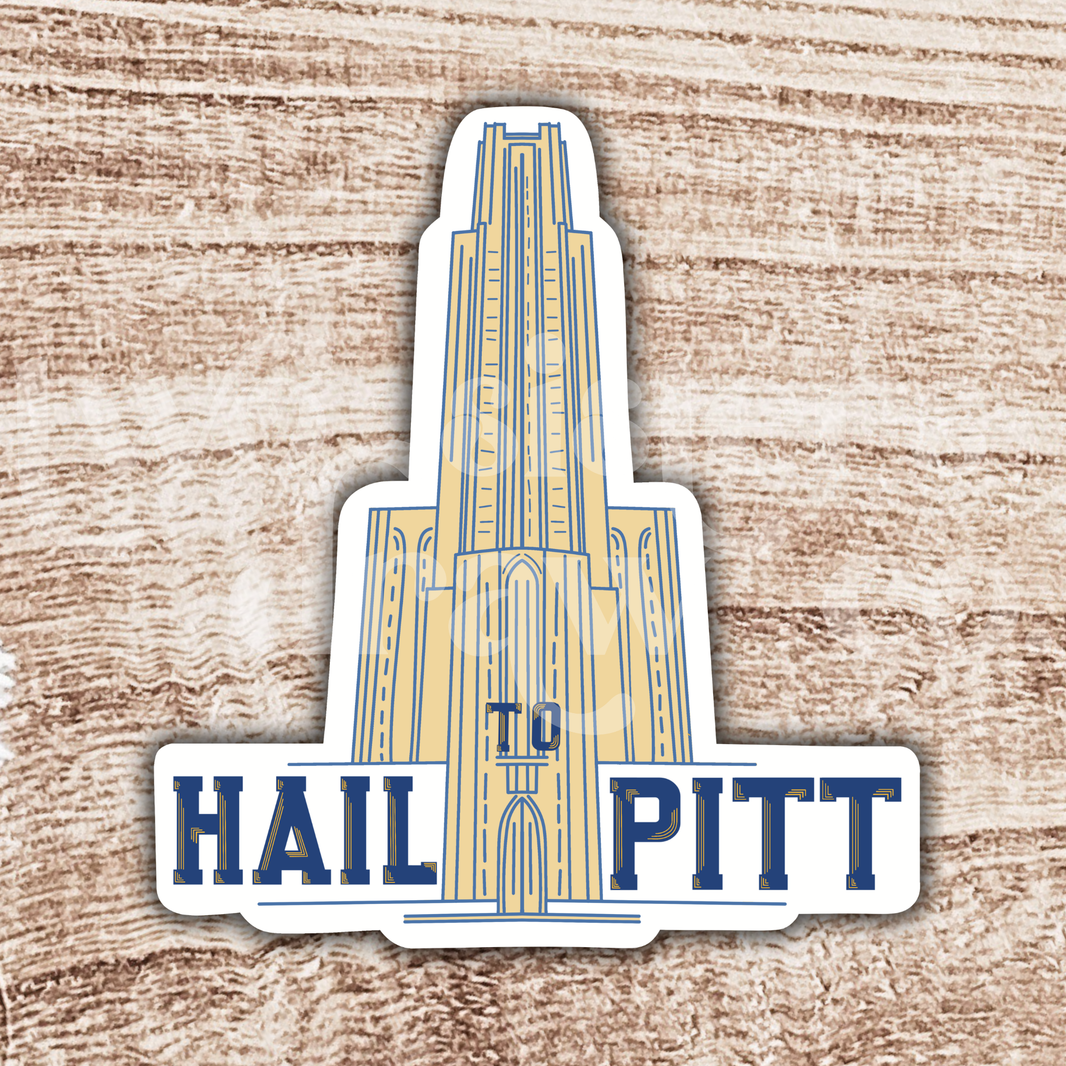 Cathedral of Learning Hail to Pitt Sticker