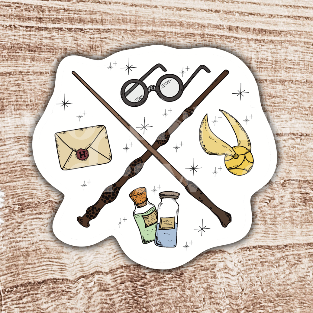 Harry Potter Wands Sketch Sticker