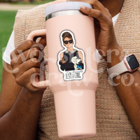 Audrey Hepburn I'm Just A Girl Sticker