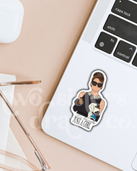 Audrey Hepburn I'm Just A Girl Sticker
