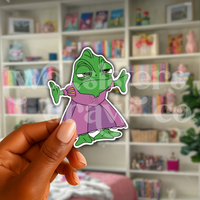 Grumpy Pascal in Rapunzel's Dress Sticker