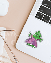 Grumpy Pascal in Rapunzel's Dress Sticker