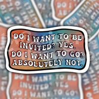 Do I Want to Be Invited? Introvert Sticker