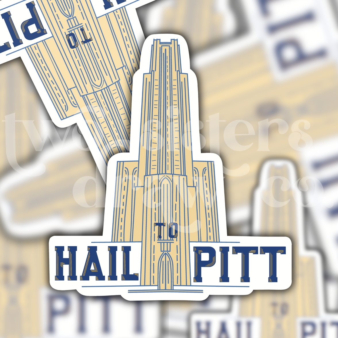 Cathedral of Learning Hail to Pitt Sticker
