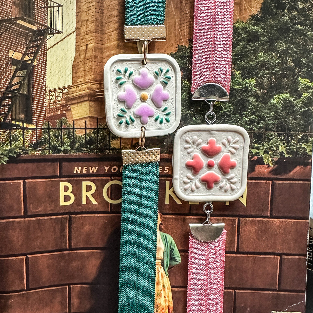 Talavera Bloom Bookmark | Hand-Painted Floral Clay Page Holder