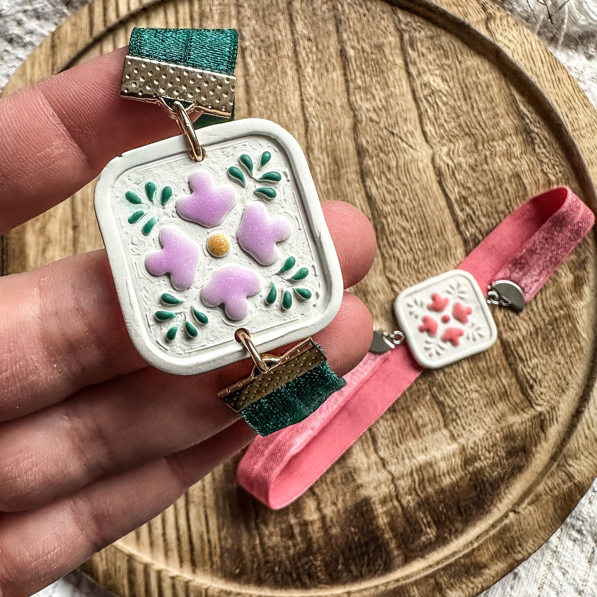Talavera Bloom Bookmark | Hand-Painted Floral Clay Page Holder