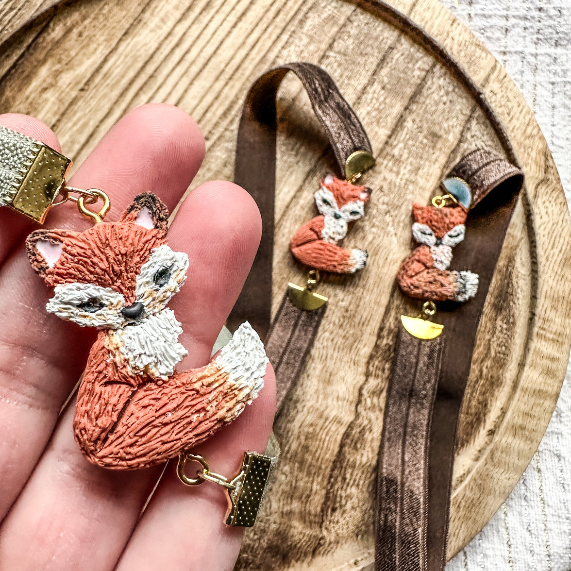 Forest Scout Bookmark | Handmade Fox Clay Page Holder