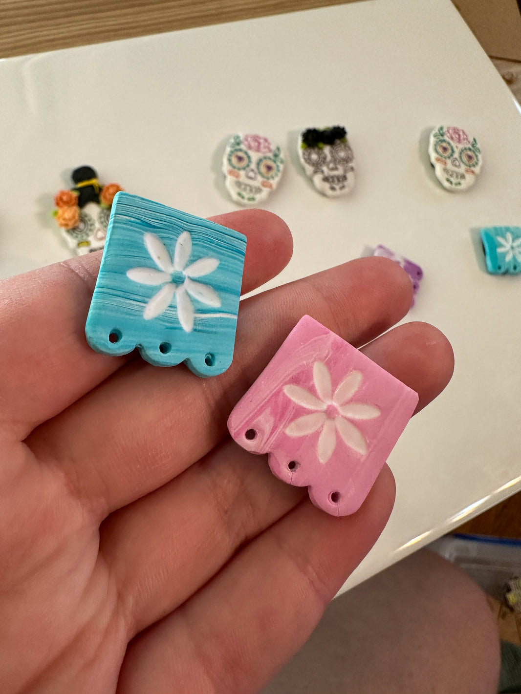 Artisan Sugar Skull & Papel Picado Set | Dopamine Decor Magnets