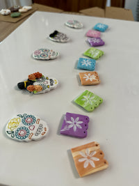 Artisan Sugar Skull & Papel Picado Set | Dopamine Decor Magnets