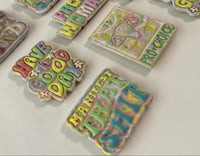 "Manifest That Shit" | Retro Bubble-Letter Magnet Decor