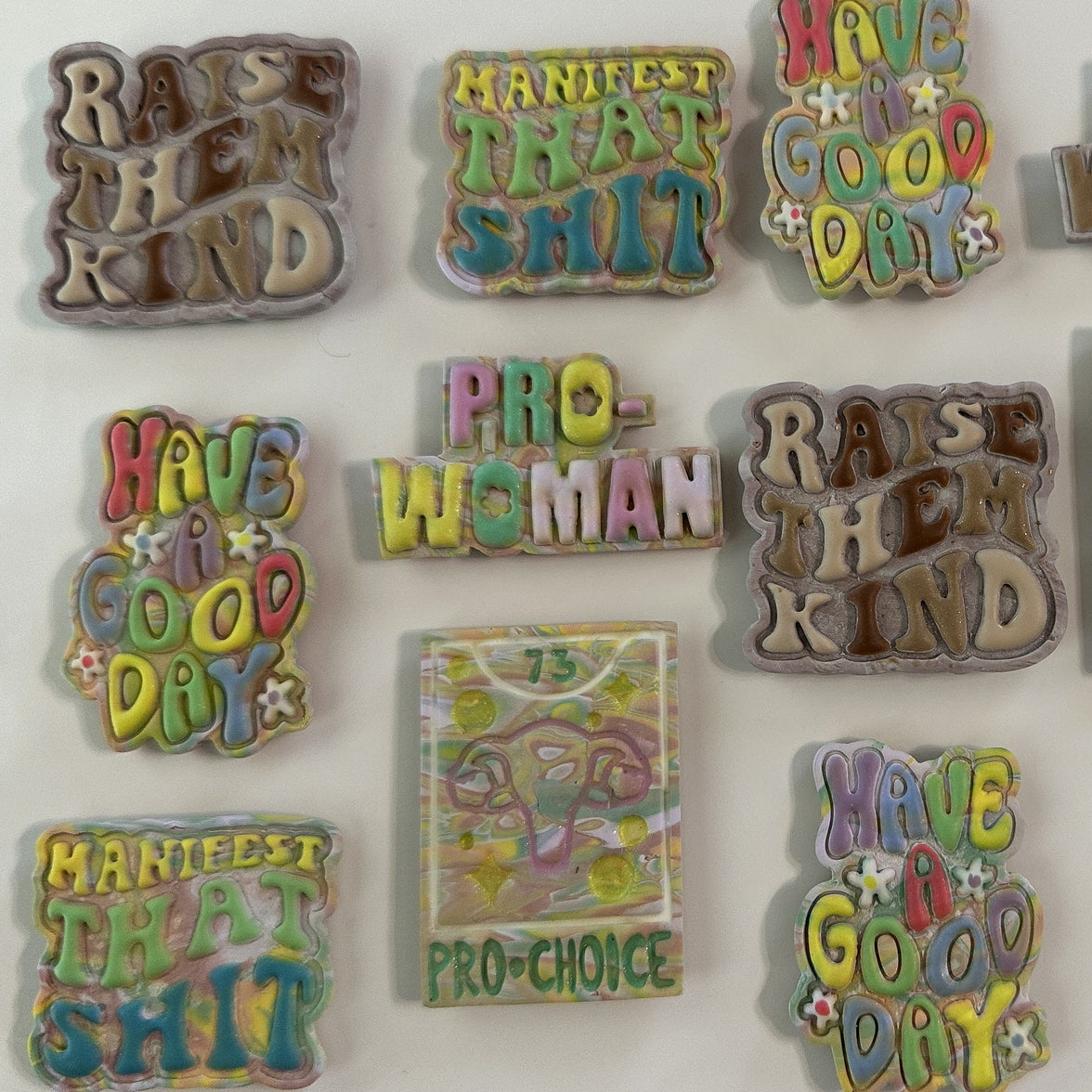 "Raise Them Kind" Magnet | Embossed Colorful Locker & Fridge Decor