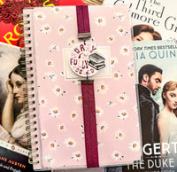 Bookish Era Hand-Painted Clay Bookmark | Adjustable Elastic Page Holder