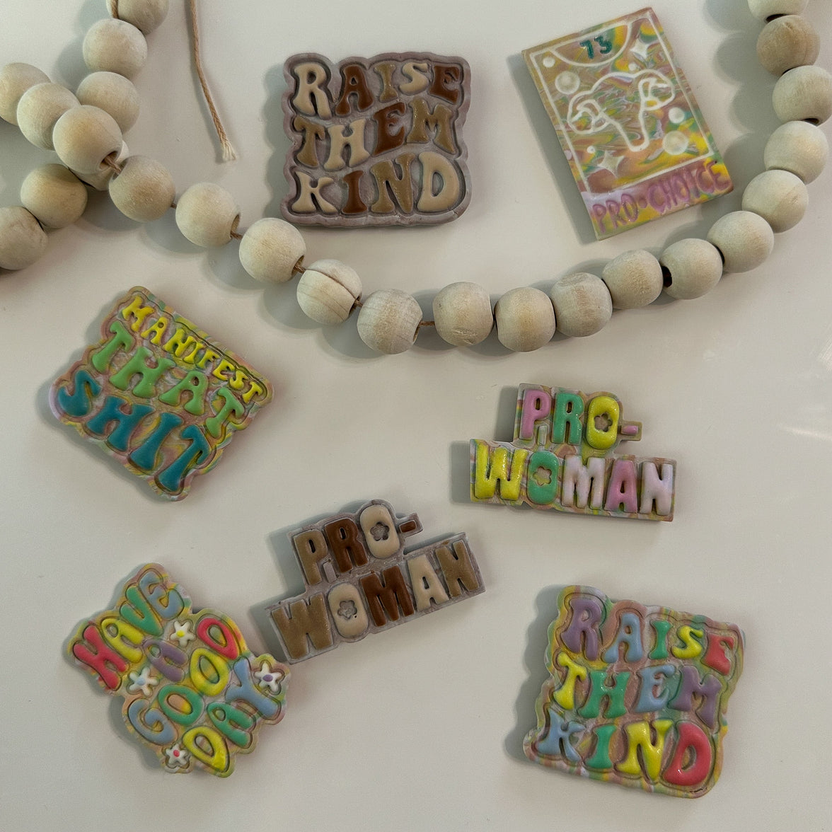 "Raise Them Kind" Magnet | Embossed Colorful Locker & Fridge Decor