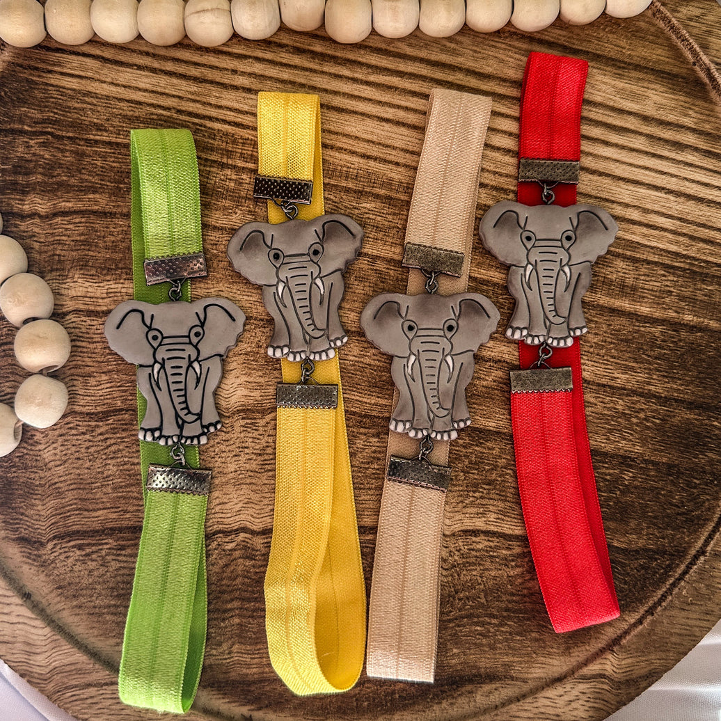 Stately Elephant Bookmark | Embossed Artisan Clay Page Holder