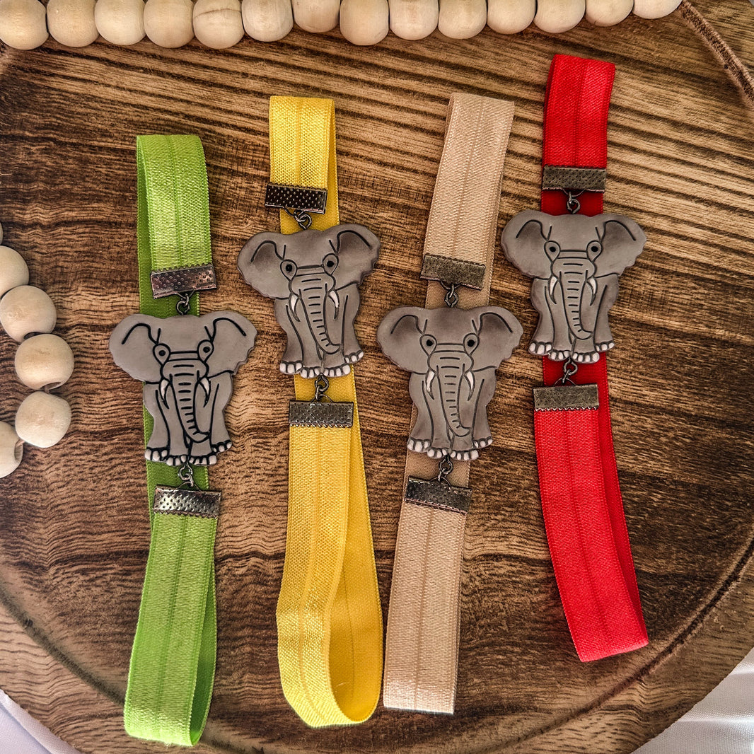 Stately Elephant Bookmark | Embossed Artisan Clay Page Holder