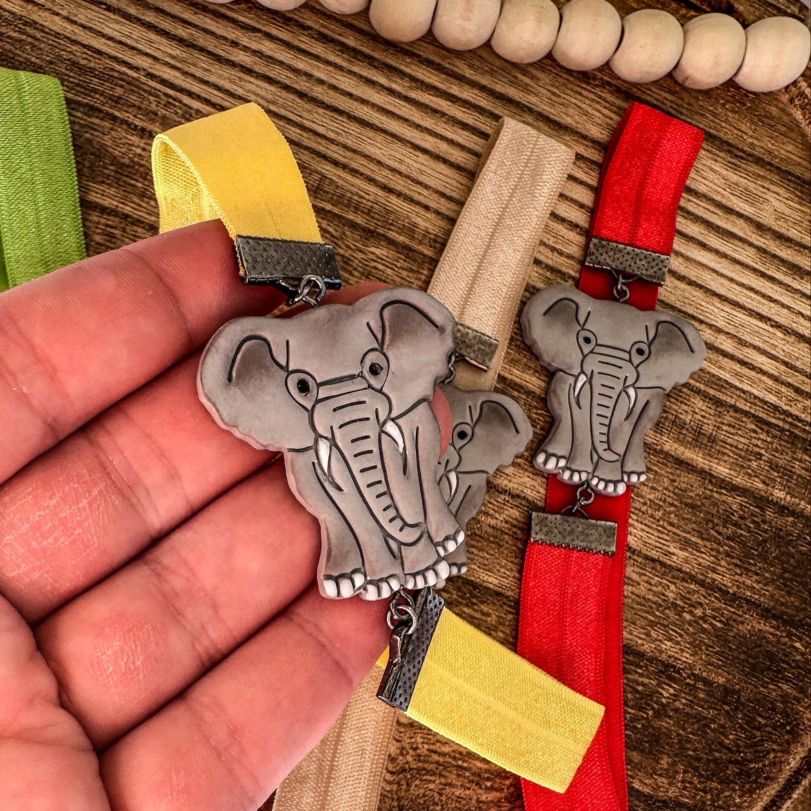 Stately Elephant Bookmark | Embossed Artisan Clay Page Holder