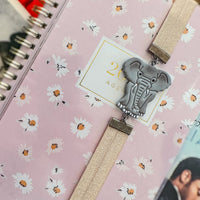 Stately Elephant Bookmark | Embossed Artisan Clay Page Holder