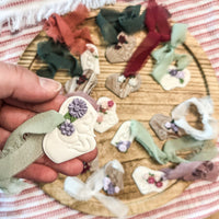 Mother & Baby Floral Clay Ornament | Sentimental New Mom & Baby Shower Gift