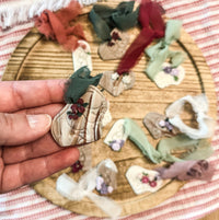 Mother & Baby Floral Clay Ornament | Sentimental New Mom & Baby Shower Gift