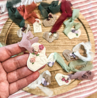 Mother & Baby Floral Clay Ornament | Sentimental New Mom & Baby Shower Gift
