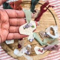 Mother & Baby Floral Clay Ornament | Sentimental New Mom & Baby Shower Gift