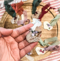 Mother & Baby Floral Clay Ornament | Sentimental New Mom & Baby Shower Gift