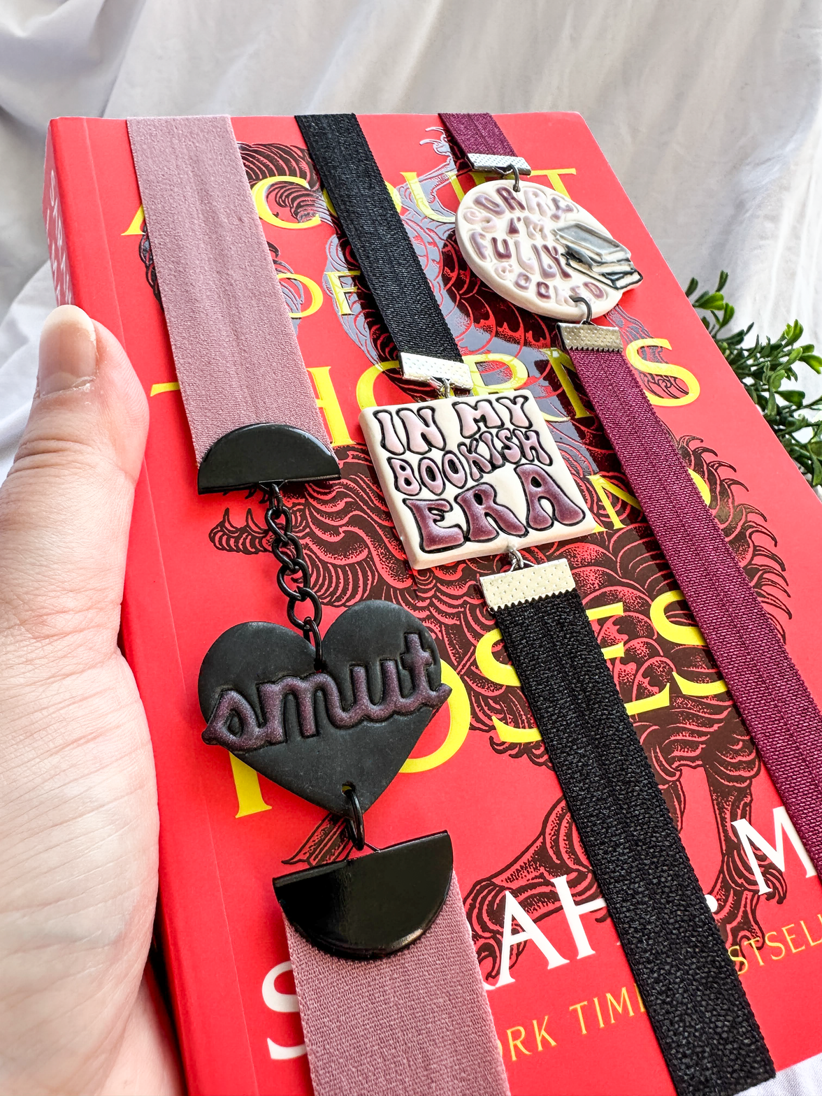 Smutty Book Club Clay Bookmark | Spicy Romance Elastic Page Holder