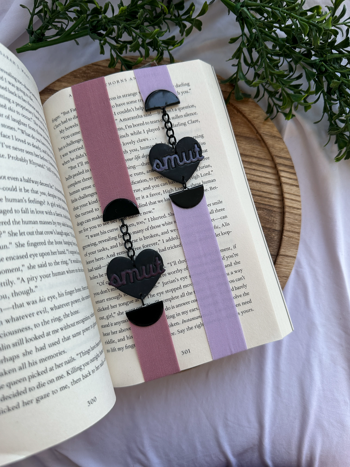Smutty Book Club Clay Bookmark | Spicy Romance Elastic Page Holder
