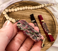 Floral Skull Stack Clay Bookmark | Gothic Page Holder