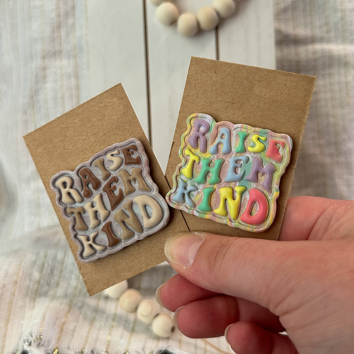 "Raise Them Kind" Magnet | Embossed Colorful Locker & Fridge Decor