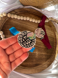 Bookish Era Hand-Painted Clay Bookmark | Adjustable Elastic Page Holder