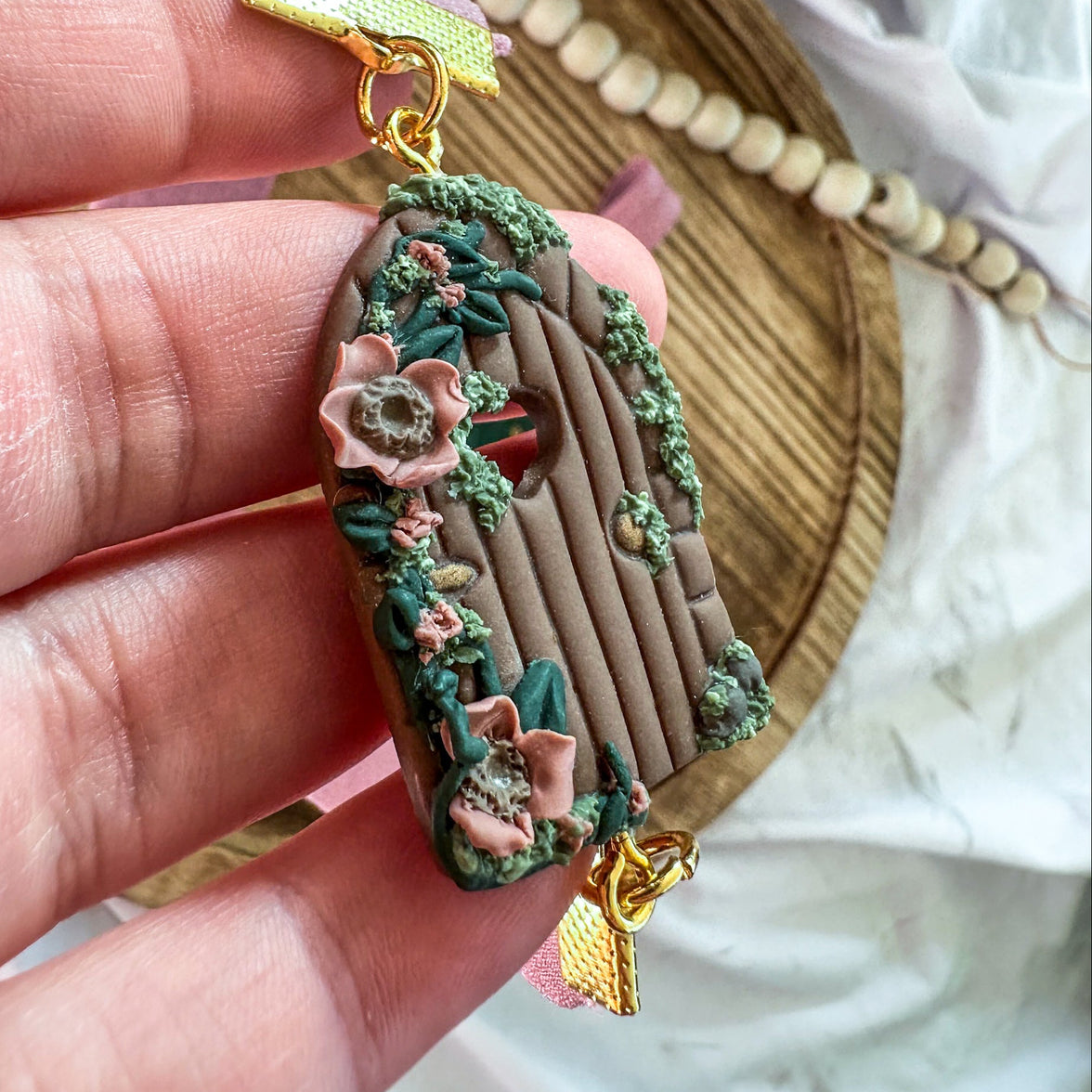 Hidden Portal Bookmark | Arched Fairy Door Clay Page Holder