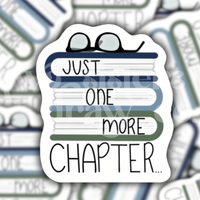 Just One More Chapter Bookish Sticker