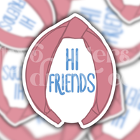 Ms. Rachel Inspired "Hi Friends" Headband Sticker