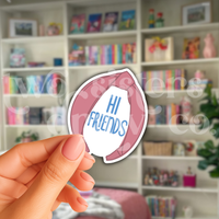 Ms. Rachel Inspired "Hi Friends" Headband Sticker