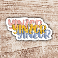 Blue Red Gold Yinzer Pittsburgh Sticker