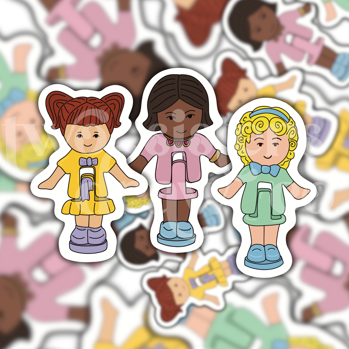 Polly Pocket Tiny Dolls Multi-pack Stickers
