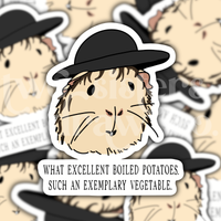 Mr. Collins Boiled Potatoes Guinea Pig Pride & Prejudice Sticker