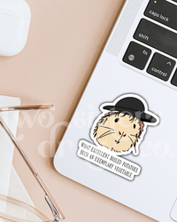 Mr. Collins Boiled Potatoes Guinea Pig Pride & Prejudice Sticker