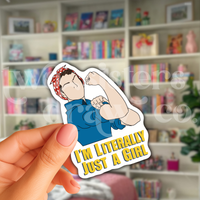 Rosie the Riveter I'm Literally Just A Girl Sticker