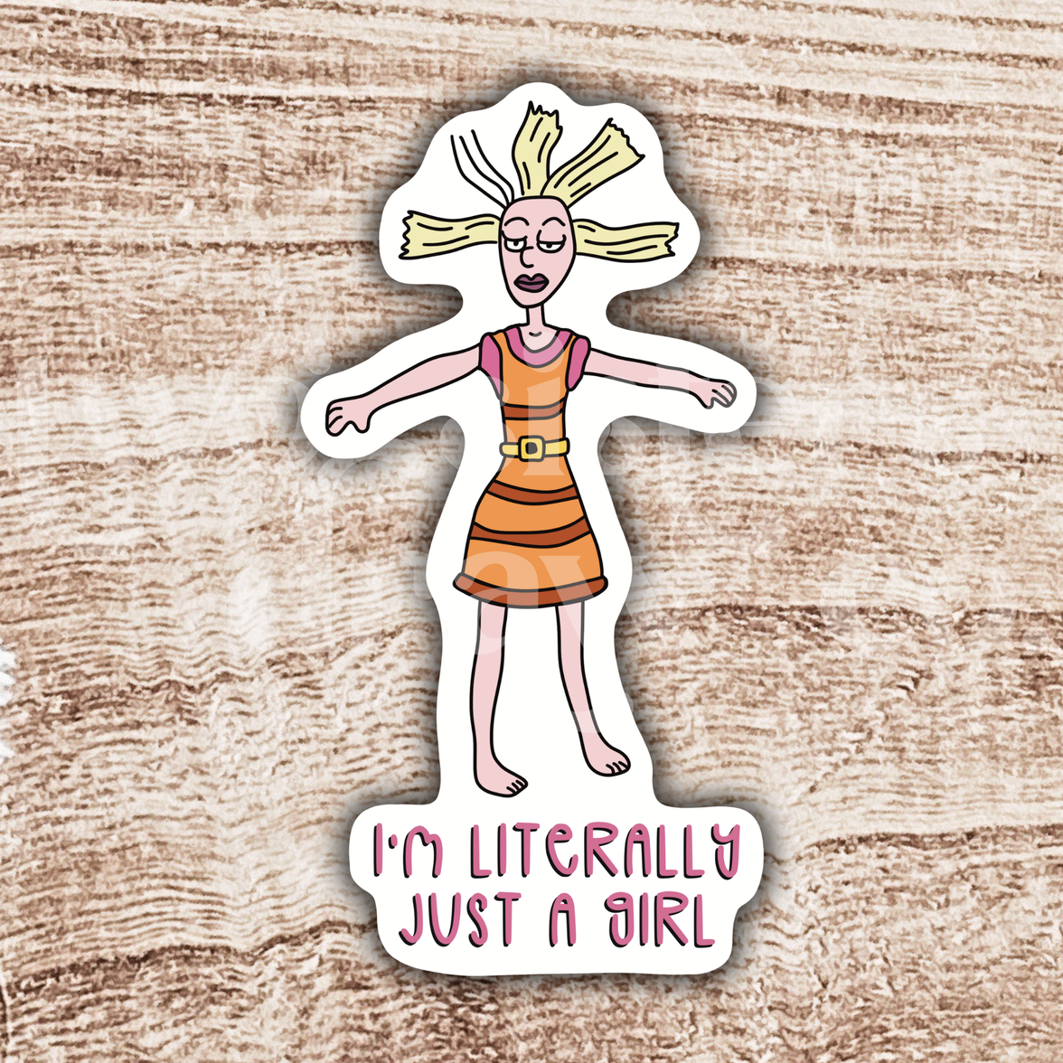 Cynthia Doll I'm Literally Just A Girl Rugrats Sticker