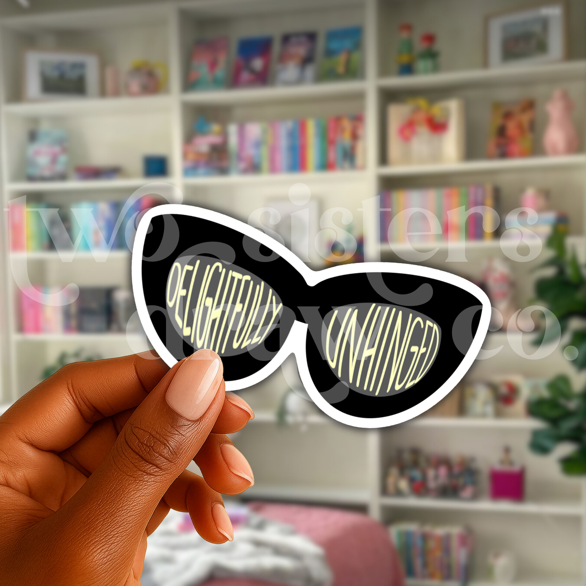 Moira Rose "Delightfully Unhinged" Sunglasses Sticker
