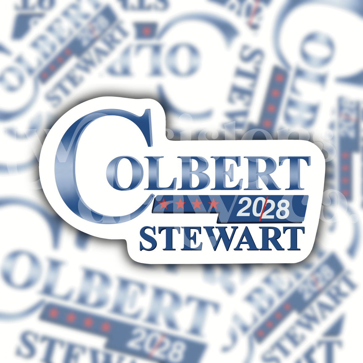 Colbert/Stewart 2028 Campaign Style Sticker