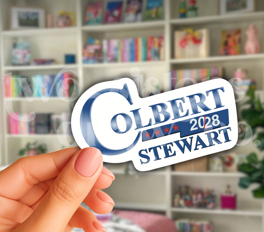 Colbert/Stewart 2028 Campaign Style Sticker