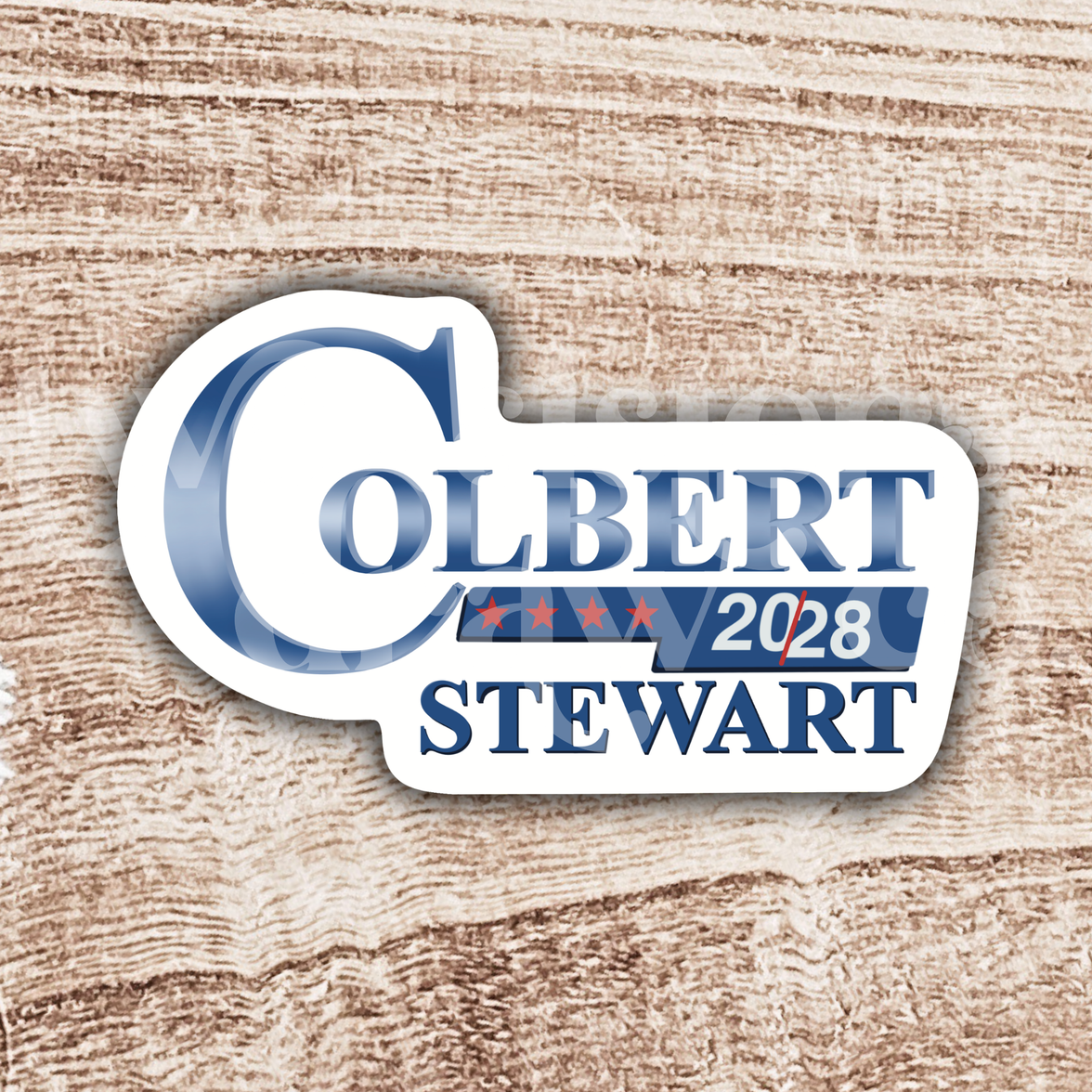 Colbert/Stewart 2028 Campaign Style Sticker