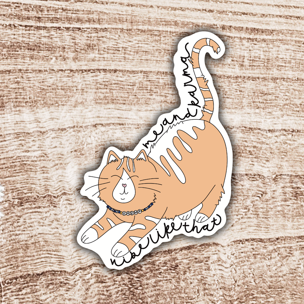 Karma Is A Cat Taylor Swift Sticker