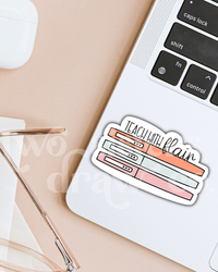 Teach with Flair Pens Teacher Sticker