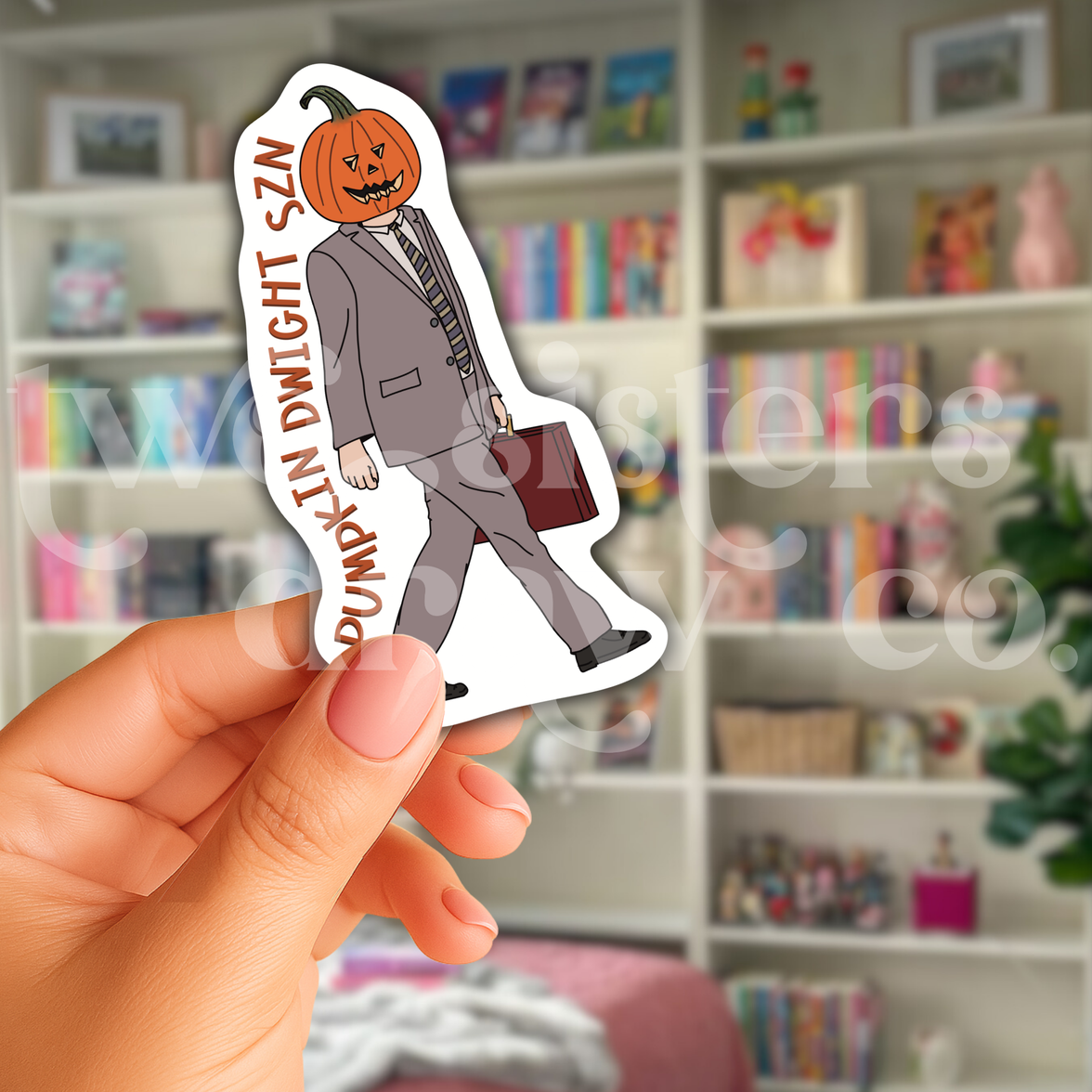 Dwight Schrute Pumpkin Head Sticker