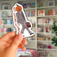 Dwight Schrute Pumpkin Head Sticker
